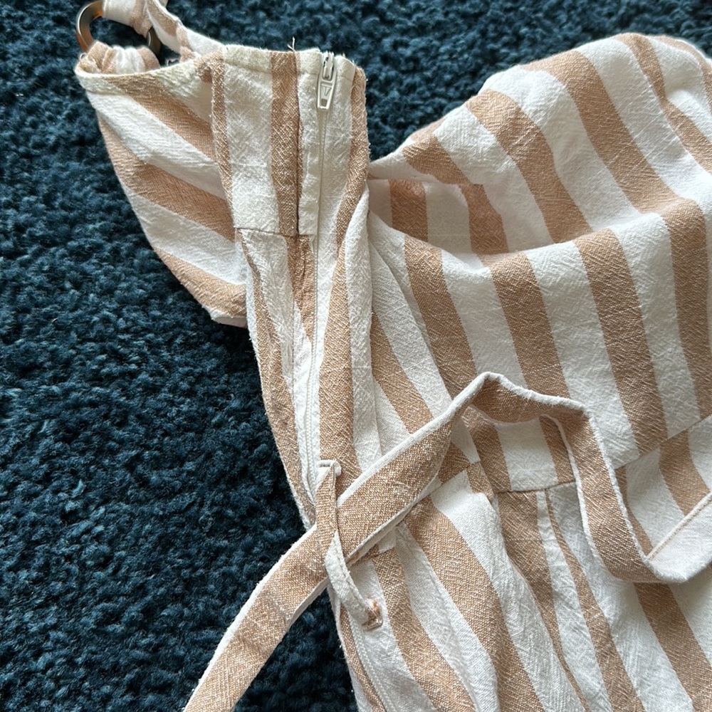 Striped Linen Jumpsuit - Picture 8 of 8